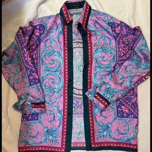 Versace Le Pop Classique Print Silk Shirt